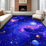 Ultra Soft Area Rug, Non Slip, Stain Resistant, Washable Area Rugs for Living Room, Bedroom, Charming Astral Theme Expression(Purple)