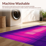 Ultra Soft Area Rug, Non Slip, Stain Resistant, Washable Area Rugs for Living Room, Bedroom, Eclectic Multi-Toned Ethnic Weave(Purple)