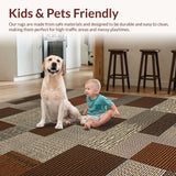 Ultra Soft Area Rug, Non Slip, Stain Resistant, Washable Area Rugs for Living Room, Bedroom, Chic Western Rustic Elegance Blend(Brown)