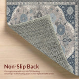 Ultra Soft Area Rug, Non Slip, Stain Resistant, Washable Area Rugs for Living Room, Bedroom, Oriental Style Bedroom Small Rug for Pets(Gray)