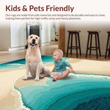 Beige Teal Beach Theme Coastal Ocean Indoor Deck(Beige)