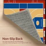 Ultra Soft Area Rug, Non Slip, Stain Resistant, Washable Area Rugs for Living Room, Bedroom, Playful Basketball-Inspired Graphics(Brown)