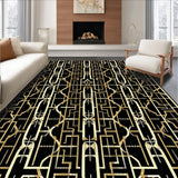 Sophisticated Black and Gold Geometry(Black)