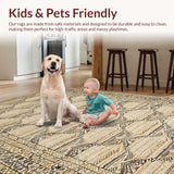 Ultra Soft Area Rug, Non Slip, Stain Resistant, Washable Area Rugs for Living Room, Bedroom, Unique Cozy Animal Print(Beige)
