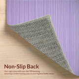 Ultra Soft Area Rug, Non Slip, Stain Resistant, Washable Area Rugs for Living Room, Bedroom, Sleek Monochrome Rustic Touch(Purple)