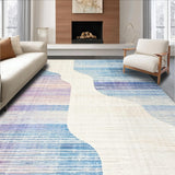 Ultra Soft Area Rug, Non Slip, Stain Resistant, Washable Area Rugs for Living Room, Bedroom, Coquette Bow Accent Rug Featuring Wavy Scallop Outline And Soft Gradient Design(White)