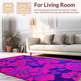 Ultra Soft Area Rug, Non Slip, Stain Resistant, Washable Area Rugs for Living Room, Bedroom, Elegant Rich Color Statements(Purple)