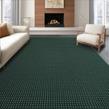 Ultra Soft Area Rug, Non Slip, Stain Resistant, Washable Area Rugs for Living Room, Bedroom, Serene Monochrome Gridded Style(Green)