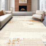 Ultra Soft Area Rug, Non Slip, Stain Resistant, Washable Area Rugs for Living Room, Bedroom, Chic Contemporary Faux Hide Style(Beige)