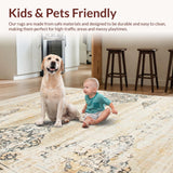 Chic Vintage Distressed Floral Elegance(Beige)