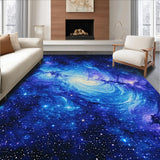 Ultra Soft Area Rug, Non Slip, Stain Resistant, Washable Area Rugs for Living Room, Bedroom, Vibrant Celestial Artistry Display(Blue)