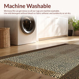 Ultra Soft Area Rug, Non Slip, Stain Resistant, Washable Area Rugs for Living Room, Bedroom, Chic Earthy Animal Print Aesthetic(Beige)
