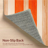 Ultra Soft Area Rug, Non Slip, Stain Resistant, Washable Area Rugs for Living Room, Bedroom, Rustic Earthy Solid Hue(Orange)
