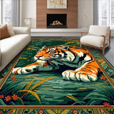 Ultra Soft Area Rug, Non Slip, Stain Resistant, Washable Area Rugs for Living Room, Bedroom, Colorful Whimsical Nature Pattern(Orange)