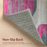 Ultra Soft Area Rug, Non Slip, Stain Resistant, Washable Area Rugs for Living Room, Bedroom, Contemporary Vibrant Geometric Motif(Gray)