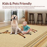 Ultra Soft Area Rug, Non Slip, Stain Resistant, Washable Area Rugs for Living Room, Bedroom, Neutral Safari Entryway Washable Indoor Outdoor Rug(Beige)