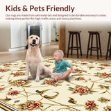 Ultra Soft Area Rug, Non Slip, Stain Resistant, Washable Area Rugs for Living Room, Bedroom, Beige Low Pile Nursery Throw Rug(Beige)
