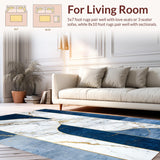 Chic Modern Gold Accents Design(Blue)