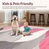 Contemporary Grey Pink Abstract Motif(Pink)