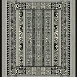 Ultra Soft Area Rug, Non Slip, Stain Resistant, Washable Area Rugs for Living Room, Bedroom, Rustic Natural Tiled Aesthetic(Black)