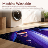 Ultra Soft Area Rug, Non Slip, Stain Resistant, Washable Area Rugs for Living Room, Bedroom, Whimsical Space-Themed Abstract Design(Purple)
