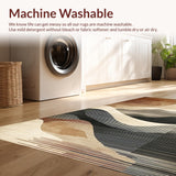 Ultra Soft Area Rug, Non Slip, Stain Resistant, Washable Area Rugs for Living Room, Bedroom, Rustic Earthy Abstract Motif(Beige)