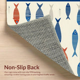 Rustic Beige Geometric Fish Theme(Beige)