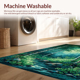 Luxurious Dark Green Botanical Print(Green)