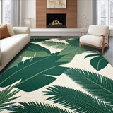 Ultra Soft Area Rug, Non Slip, Stain Resistant, Washable Area Rugs for Living Room, Bedroom, Serene Floral Greenery Atmosphere(Green)