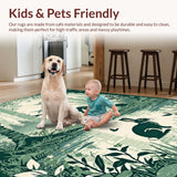 Ultra Soft Area Rug, Non Slip, Stain Resistant, Washable Area Rugs for Living Room, Bedroom, Artistic Retro Rabbit Design(Gray)