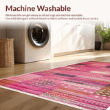 Ultra Soft Area Rug, Non Slip, Stain Resistant, Washable Area Rugs for Living Room, Bedroom, Pink Leopard Print Bedroom Accent Rug Non-Slip Faux Fur(Pink)