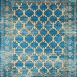 Ultra Soft Area Rug, Non Slip, Stain Resistant, Washable Area Rugs for Living Room, Bedroom, Rustic Oceanic Tiled Arrangement(Blue)