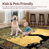Ultra Soft Area Rug, Non Slip, Stain Resistant, Washable Area Rugs for Living Room, Bedroom, Vibrant Earthy Aesthetic Charm(Gold)