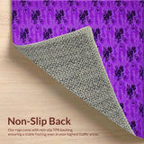 Ultra Soft Area Rug, Non Slip, Stain Resistant, Washable Area Rugs for Living Room, Bedroom, Stylish Plush Minimalist Charm(Purple)