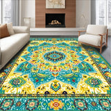 Ultra Soft Area Rug, Non Slip, Stain Resistant, Washable Area Rugs for Living Room, Bedroom, Intricate Geometric Artistry Piece(Yellow)
