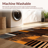 Ultra Soft Area Rug, Non Slip, Stain Resistant, Washable Area Rugs for Living Room, Bedroom, Eclectic Tiger Skin Aesthetic(Orange)