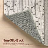 Ultra Soft Area Rug, Non Slip, Stain Resistant, Washable Area Rugs for Living Room, Bedroom, Rustic Subtle Patterned Collection(Gray)