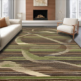 Ultra Soft Area Rug, Non Slip, Stain Resistant, Washable Area Rugs for Living Room, Bedroom, Sophisticated Bold Color Fusion(Brown)