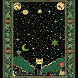 Ultra Soft Area Rug, Non Slip, Stain Resistant, Washable Area Rugs for Living Room, Bedroom, Rustic Zodiac-Inspired Art Design(Black)