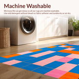 Eclectic Rainbow Patterned Textile(Blue)