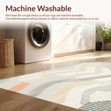 Boho Retreat Runner Showcasing Freeform Chevron Waves and Contrasts(Beige)