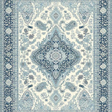 Ultra Soft Area Rug, Non Slip, Stain Resistant, Washable Area Rugs for Living Room, Bedroom, Chic Glam Paisley Aesthetic(Ivory)