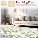 Contemporary Gray Florals(Ivory)