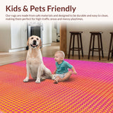 Ultra Soft Area Rug, Non Slip, Stain Resistant, Washable Area Rugs for Living Room, Bedroom, Cute Get Naked Pink Shower Rug Soft and Non Slip(Orange)