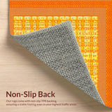 Ultra Soft Area Rug, Non Slip, Stain Resistant, Washable Area Rugs for Living Room, Bedroom, Elegant Vibrant Softness Blend(Orange)