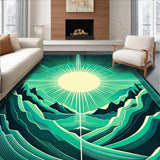 Dynamic Teal and Green Fusion(Green)