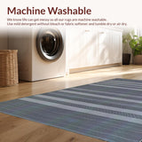 Ultra Soft Area Rug, Non Slip, Stain Resistant, Washable Area Rugs for Living Room, Bedroom, Stylish Farmhouse Tiled Arrangement(Gray)