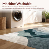 Ultra Soft Area Rug, Non Slip, Stain Resistant, Washable Area Rugs for Living Room, Bedroom, Elegant Soft Neutral Toned Canvas(Gray)
