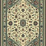 Ultra Soft Area Rug, Non Slip, Stain Resistant, Washable Area Rugs for Living Room, Bedroom, Natural Green Entryway Rug with Intricate Details(Beige)