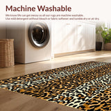 Ultra Soft Area Rug, Non Slip, Stain Resistant, Washable Area Rugs for Living Room, Bedroom, Bold Safari Inspired Decor(Brown)